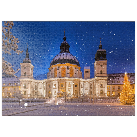 puzzleplate Kloster Ettal zur Weihnachtszeit 500 Puzzle