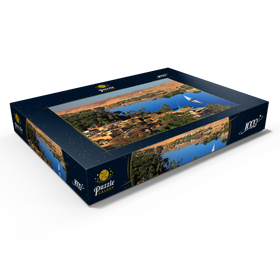 Alternative Darstellung des Puzzle-Motivs Nubisches Dorf auf der Insel Elephantine mit Blick über den Nil, Assuan, Ägypten – Puzzleteile: 1000