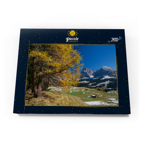 Herbst auf der Seiser Alm (1700 - 2300m) gegen Langkofelgruppe (3181m), Trentino-Südtirol 200 Puzzle Schachtel Ansicht3