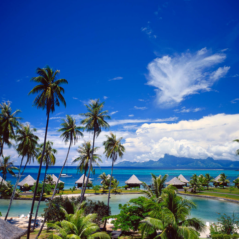 Beachcomber Hotel auf der Insel Tahiti, Französisch Polynesien, Südsee 1000 Puzzle 3D Modell