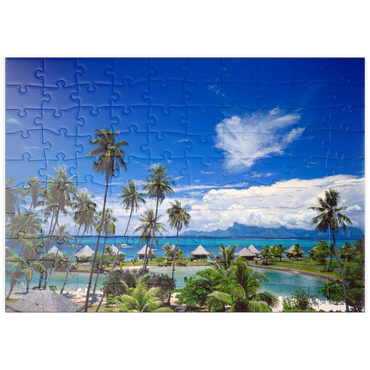 puzzleplate Beachcomber Hotel auf der Insel Tahiti, Französisch Polynesien, Südsee 100 Puzzle