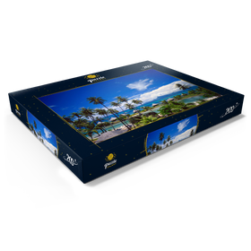 Alternative Darstellung des Puzzle-Motivs Beachcomber Hotel auf der Insel Tahiti, Französisch Polynesien, Südsee – Puzzleteile: 200