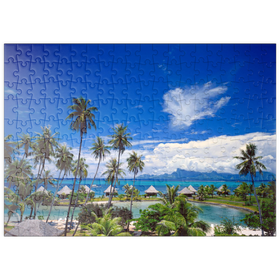 Darstellung des Puzzle-Motivs Beachcomber Hotel auf der Insel Tahiti, Französisch Polynesien, Südsee – Puzzleteile: 200