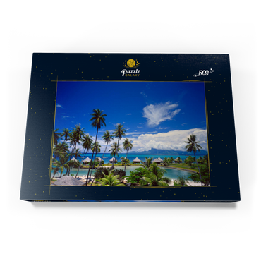 Beachcomber Hotel auf der Insel Tahiti, Französisch Polynesien, Südsee 500 Puzzle Schachtel Ansicht3