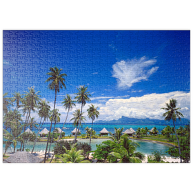 Darstellung des Puzzle Motivs Beachcomber Hotel auf der Insel Tahiti, Französisch Polynesien, Südsee - Puzzleteile: 500