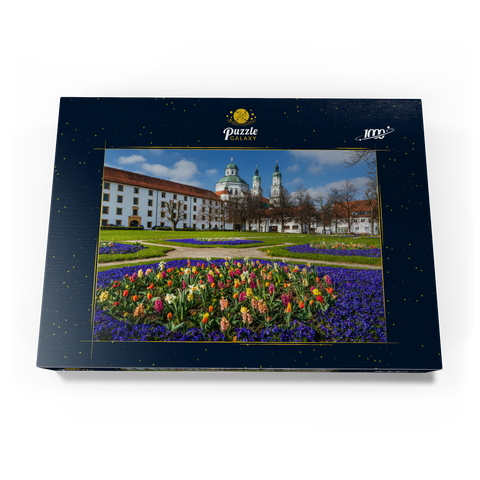 Blick aus dem Hofgarten auf die barocke Basilika St. Lorenz im Frühling 1000 Puzzle Schachtel Ansicht3