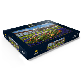 Alternative Darstellung des Puzzle-Motivs Blick aus dem Hofgarten auf die barocke Basilika St. Lorenz im Frühling – Puzzleteile: 200