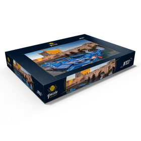 Alternative Darstellung des Puzzle-Motivs Portugiesische Festung mit dem Fischerhafen am Morgen – Puzzleteile: 1000
