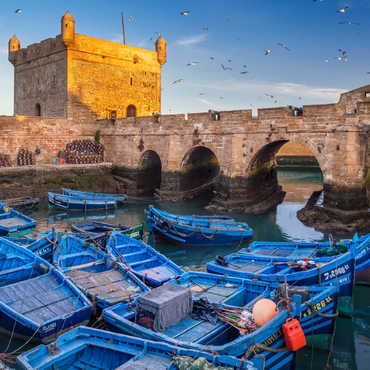 Portugiesische Festung mit dem Fischerhafen am Morgen 1000 Puzzle 3D Modell