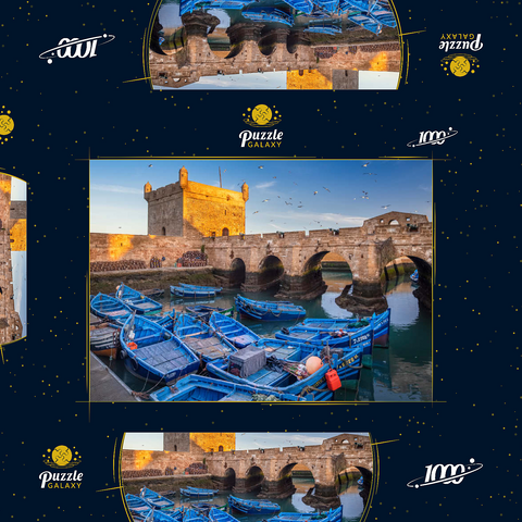 Portugiesische Festung mit dem Fischerhafen am Morgen 1000 Puzzle Schachtel 3D Modell