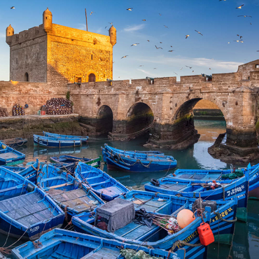 Portugiesische Festung mit dem Fischerhafen am Morgen 200 Puzzle 3D Modell