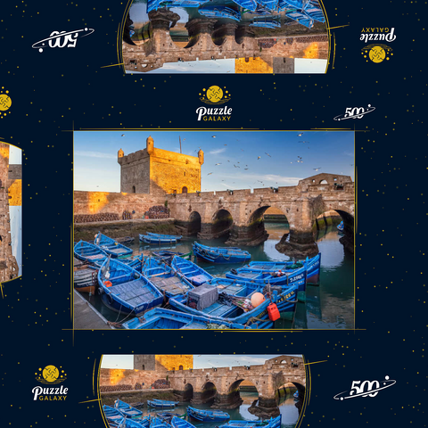 Portugiesische Festung mit dem Fischerhafen am Morgen 500 Puzzle Schachtel 3D Modell