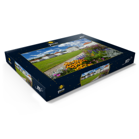 Darstellung des Puzzle Motivs Schlosspark mit dem Nymphenburger Schloss - Puzzleteile: 100