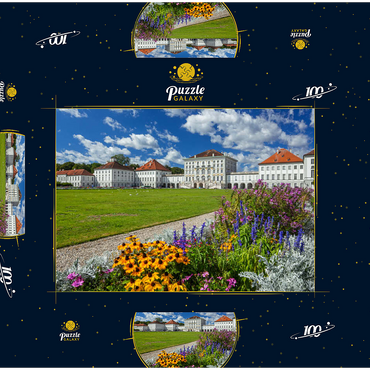 Schlosspark mit dem Nymphenburger Schloss 100 Puzzle Schachtel 3D Modell