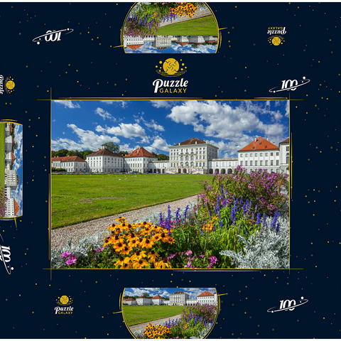 Schlosspark mit dem Nymphenburger Schloss 100 Puzzle Schachtel 3D Modell