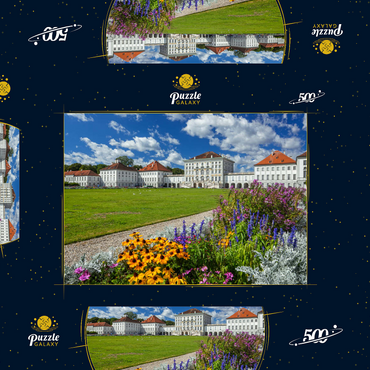 Schlosspark mit dem Nymphenburger Schloss 500 Puzzle Schachtel 3D Modell