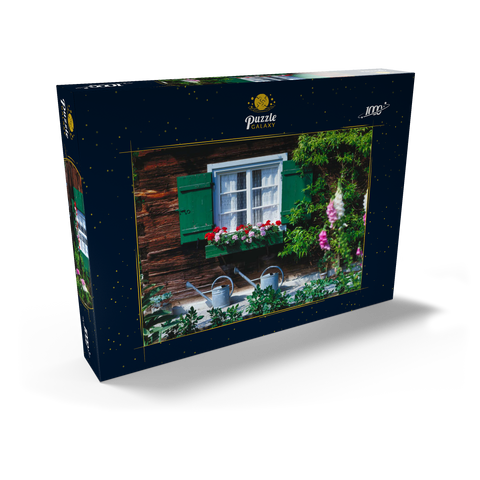 Altes Bauernhausfenster in Oberbayern, Bayern, Deutschland 1000 Puzzle Schachtel Ansicht2