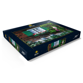 Alternative Darstellung des Puzzle-Motivs Altes Bauernhausfenster in Oberbayern, Bayern, Deutschland – Puzzleteile: 200
