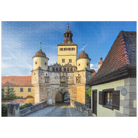 Darstellung des Puzzle-Motivs Stadtbefestigung mit dem Ellinger Tor – Puzzleteile: 1000