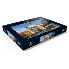 Alternative Darstellung des Puzzle-Motivs Stadtbefestigung mit dem Ellinger Tor – Puzzleteile: 200