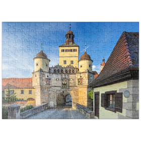 Darstellung des Puzzle-Motivs Stadtbefestigung mit dem Ellinger Tor – Puzzleteile: 200