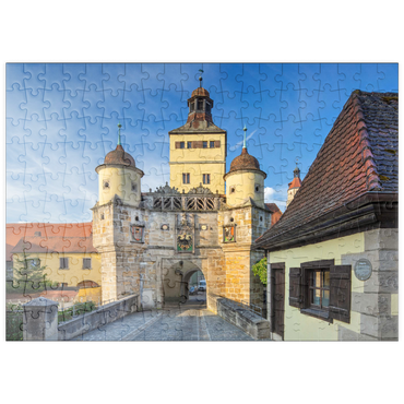 puzzleplate Stadtbefestigung mit dem Ellinger Tor 200 Puzzle