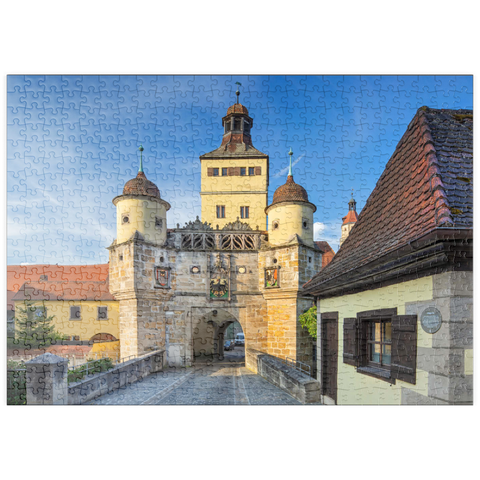 puzzleplate Stadtbefestigung mit dem Ellinger Tor 500 Puzzle