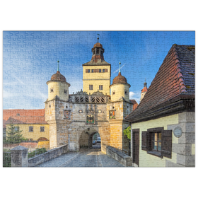 Darstellung des Puzzle Motivs Stadtbefestigung mit dem Ellinger Tor - Puzzleteile: 500