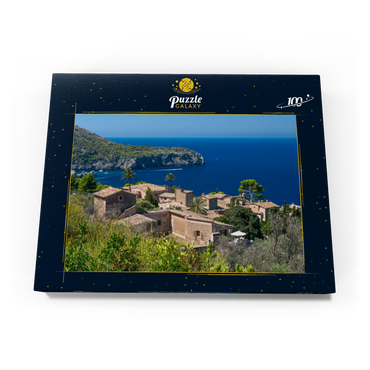 Blick über Lluc Alcari in die Cala de Deia, Mallorca, Balearen, Spanien 100 Puzzle Schachtel Ansicht3