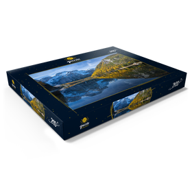 Alternative Darstellung des Puzzle-Motivs Pragser Wildsee im Naturpark Fanes-Sennes-Prags gegen Seekofel, Südtirol – Puzzleteile: 200
