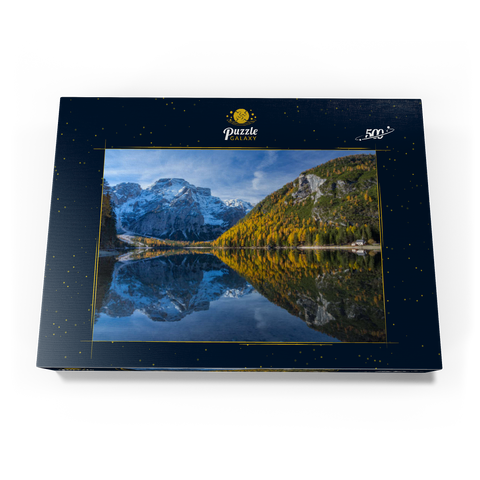 Pragser Wildsee im Naturpark Fanes-Sennes-Prags gegen Seekofel, Dolomiten, Trentino-Südtirol 500 Puzzle Schachtel Ansicht3