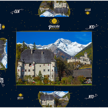 Burg Taufers in Sand in Taufers gegen Schwarzenstein, Dolomiten, Trentino-Südtirol 100 Puzzle Schachtel 3D Modell