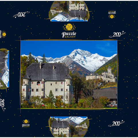 Burg Taufers in Sand in Taufers gegen Schwarzenstein, Dolomiten, Trentino-Südtirol 200 Puzzle Schachtel 3D Modell