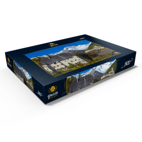 Alternative Darstellung des Puzzle-Motivs Burg Taufers in Sand in Taufers gegen Schwarzenstein, Dolomiten, Südtirol – Puzzleteile: 500