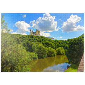 Darstellung des Puzzle-Motivs Kloster Arnstein bei Obernhof über der Lahn, Rheinland-Pfalz, Deutschland – Puzzleteile: 1000