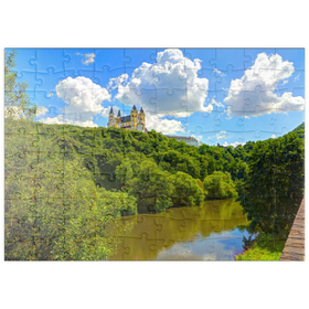 Darstellung des Puzzle Motivs Kloster Arnstein bei Obernhof über der Lahn, Rheinland-Pfalz, Deutschland - Puzzleteile: 100