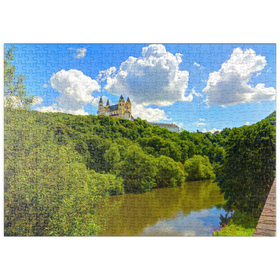 Darstellung des Puzzle Motivs Kloster Arnstein bei Obernhof über der Lahn, Rheinland-Pfalz, Deutschland - Puzzleteile: 500