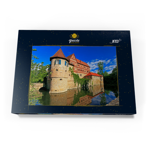 Wasserschloss Unsleben, Unterfranken, Bayern, Deutschland 1000 Puzzle Schachtel Ansicht3