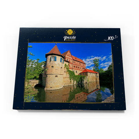 Wasserschloss Unsleben, Unterfranken, Bayern, Deutschland 100 Puzzle Schachtel Ansicht3