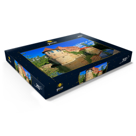 Alternative Darstellung des Puzzle-Motivs Wasserschloss Unsleben, Unterfranken, Bayern, Deutschland – Puzzleteile: 200