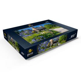 Alternative Darstellung des Puzzle-Motivs Torhaus an der Orangerie im Botanischen Garten des Karlsruher Schlosses – Puzzleteile: 1000