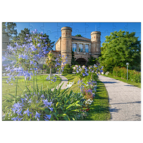 Darstellung des Puzzle Motivs Torhaus an der Orangerie im Botanischen Garten des Karlsruher Schlosses - Puzzleteile: 100