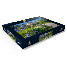Alternative Darstellung des Puzzle-Motivs Torhaus an der Orangerie im Botanischen Garten des Karlsruher Schlosses – Puzzleteile: 200