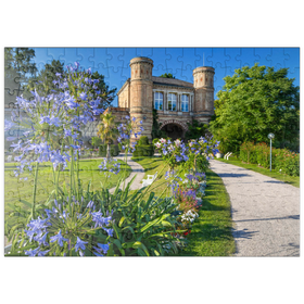 Darstellung des Puzzle Motivs Torhaus an der Orangerie im Botanischen Garten des Karlsruher Schlosses - Puzzleteile: 200