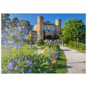 Darstellung des Puzzle-Motivs Torhaus an der Orangerie im Botanischen Garten des Karlsruher Schlosses – Puzzleteile: 500