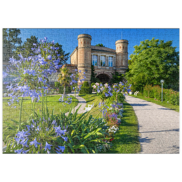 puzzleplate Torhaus an der Orangerie im Botanischen Garten im Schlossgarten des Karlsruher Schlosses 500 Puzzle