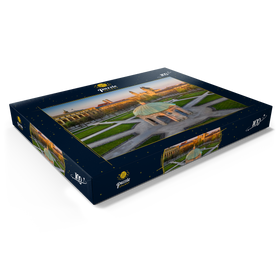 Darstellung des Puzzle Motivs Dianatempel mit der Frauenkirche und der Theatinerkirche im Sonnenaufgang - Puzzleteile: 100