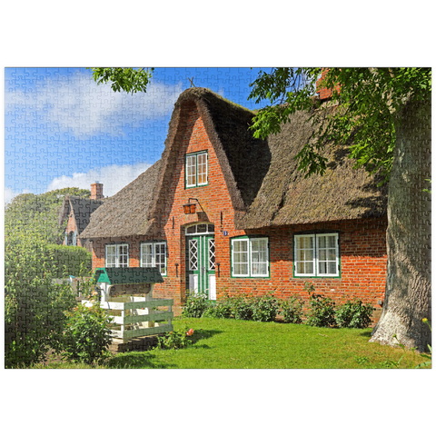 puzzleplate Friesenhaus in Keitum 1000 Puzzle