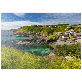 Darstellung des Puzzle Motivs Fischerdorf Cadgwith auf der Lizard Peninsula, Cornwall - Puzzleteile: 200