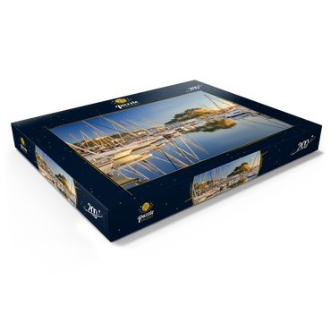 Abend am Hafen mit dem Castillo in Denia, Costa Blanca, Spanien 200 Puzzle Schachtel Ansicht1